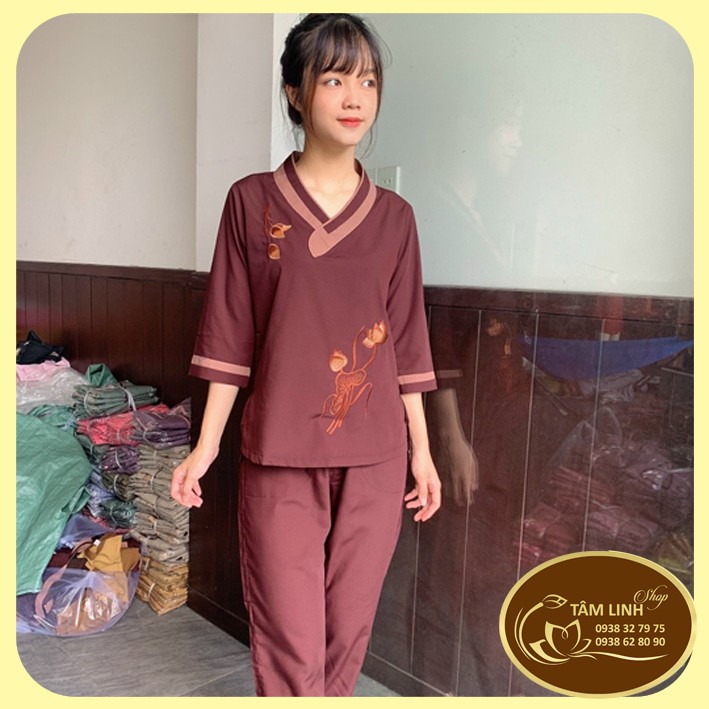 Đồ Lam Đi Chùa_Mẫu Tim Bầu