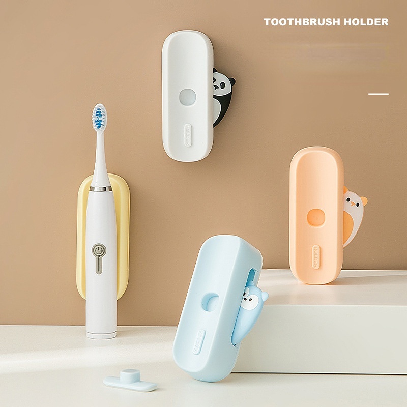 Giá Đỡ Bàn Chải Đánh Răng Điện Gắn Tường Kiểu Hoạt Hình Tiện Dụng