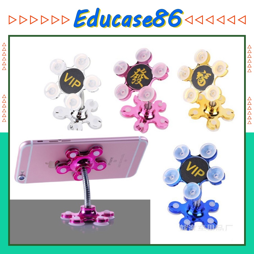 Giá Đỡ Điện Thoại Hút Chân Không Xoay 360 Độ Siêu Chắc Chắn - Thiết Kế Mẫu Hình Hoa Mai Sang Trọng ( Màu Ngẫu Nhiên )