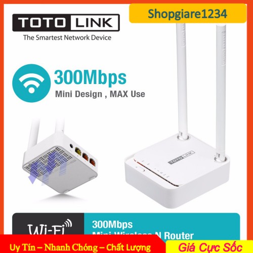 Bộ Phát WiFi TOTOLINK N200RE-V5 300Mbps (Hàng chính hãng)- Bảo hành 36 tháng.