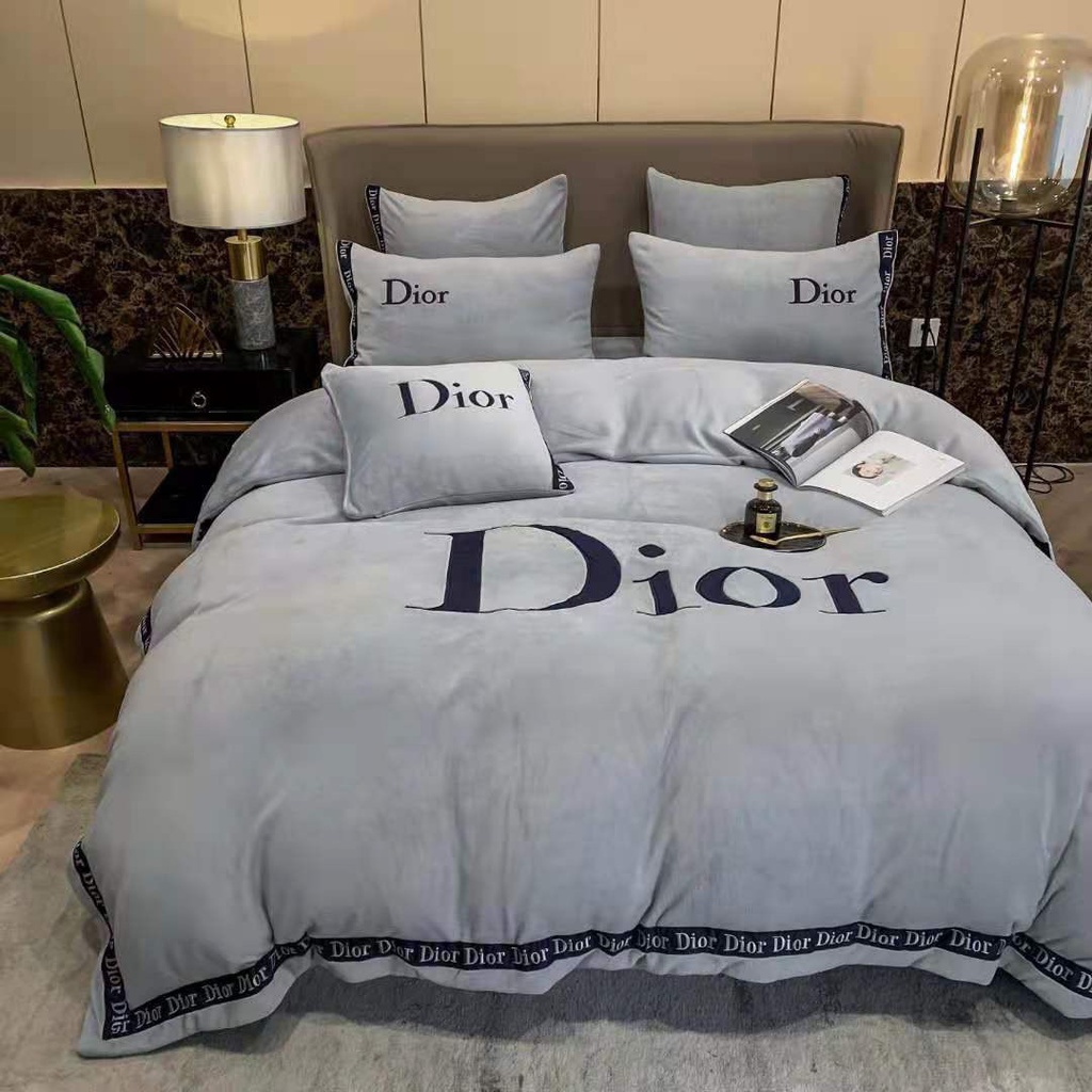 Set nỉ nhung thêu thương hiệu cao cấp 6 món