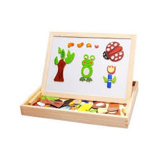 Bảng tranh gỗ ghép hình nam châm 2 mặt