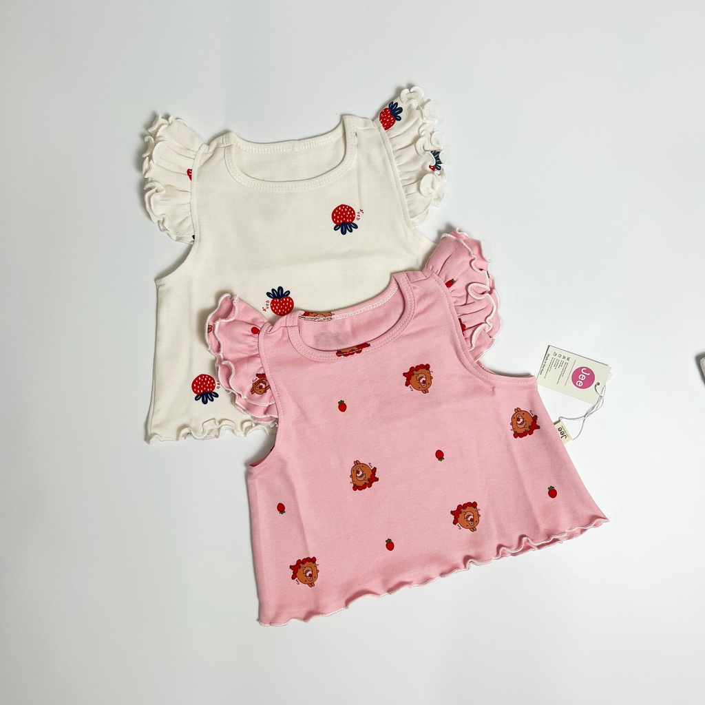 JEE Kids - Bộ cánh tiên tay đôi quần lửng thun cotton cao cấp họa tiết xinh xắn cho bé gái