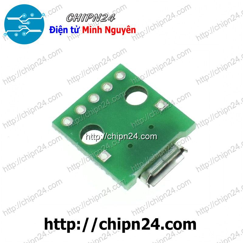 [1 CÁI] Đế chuyển Adapter Micro USB to DIP (PCB chuyển, Mạch chuyển)