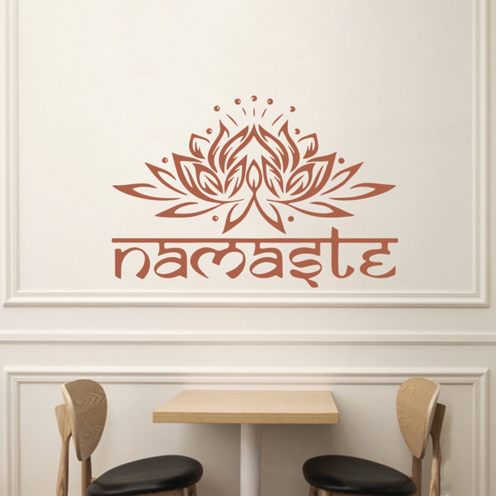 Decal dán tường Họa Tiết Người namaste Ấn Độ Dùng Trang Trí Phòng Khách