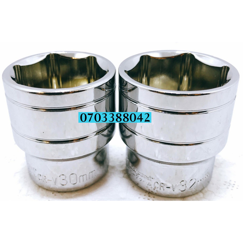 Đầu Tuýp  1/2 Thép Cr-V Cao Cấp Bán Lẻ Theo Số