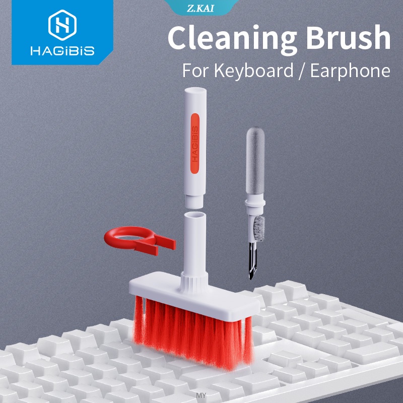 Bàn chải làm sạch bàn phím, dụng cụ vệ sinh tai nghe máy tính, bộ vệ sinh bàn phím, keycap pullout Bộ 5 trong 1, phù hợp với PC eirpods Pro 1 2