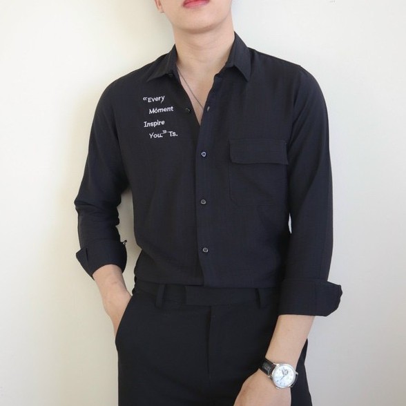 [Mã FAMAYMA2 giảm 10K đơn 50K] Áo sơ mi tay dài họa tiết thêu hàn quốc mới nhất | BigBuy360 - bigbuy360.vn