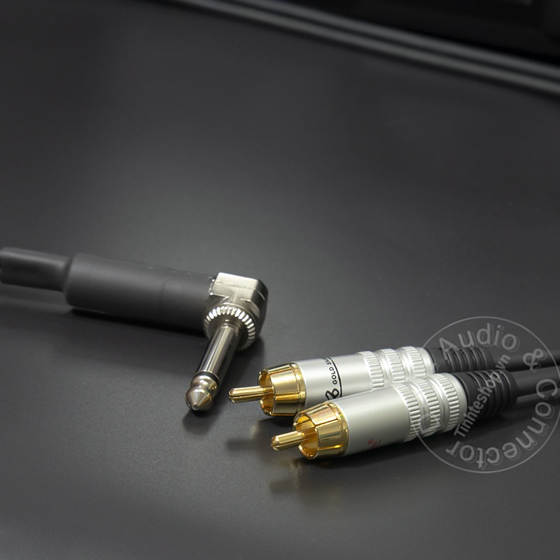 Dây jack 6 ly ra AV DIY 0.5 đến 10 mét - 6.5mm mono to 2 RCA cable