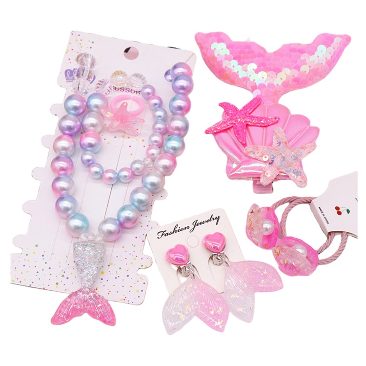 Set 8 Món Trang Sức Nàng Tiên Cá Dễ Thương Cho Bé Gái