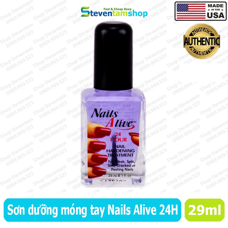 Sơn dưỡng móng tay Nail-Alive 24h (Cam kết hàng Authentic USA)