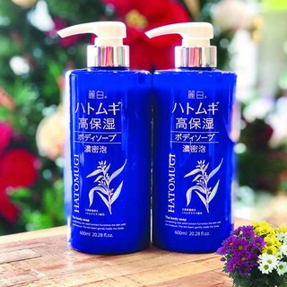 Sữa Tắm Hatomugi 600ml chai xanh