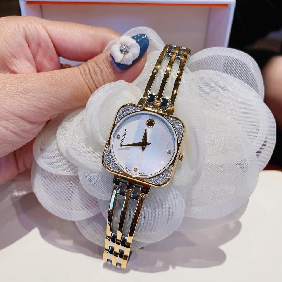 Đồng hồ nữ_Lotusman_đồng hồ nữ chính hãng LT06B.AAW stainless steel sapphire crystal case 30x30mm. 3atm.