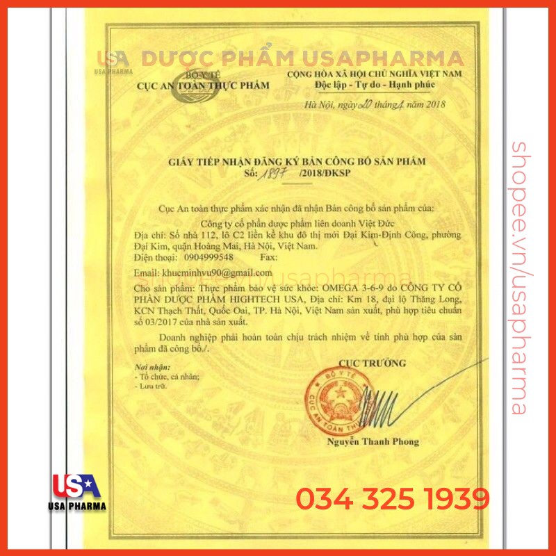 Viên dầu cá Omega 369 USA bổ não, sáng mắt, khỏe tim mạch - 100 viên