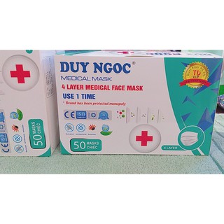 [50 chiếc/1 hộp] KHẨU TRANG Y TẾ 4 LỚP KHÁNG KHUẨN DUY NGỌC HÀNG VIỆT NAM CHẤT LƯƠNG