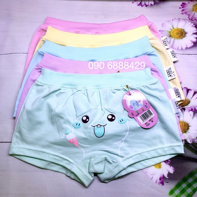 Quần xì đùi bé gái hình động vật dễ thương