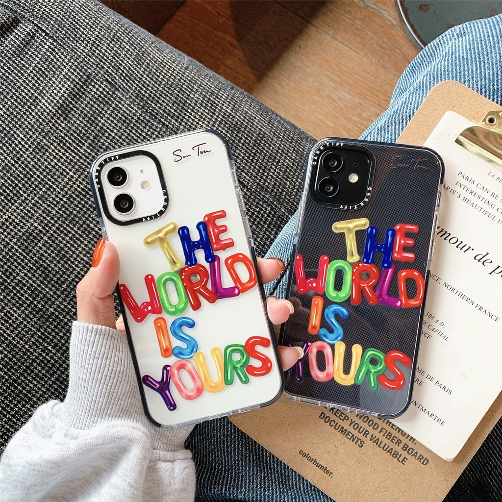 Ốp Điện Thoại Tpu Mềm Hình Bong Bóng Và Trái Tim Nhiều Màu Sắc Cho Iphone 12 Pro Max 11 Pro Max Se X Xr Xs Max 7 8 Plus