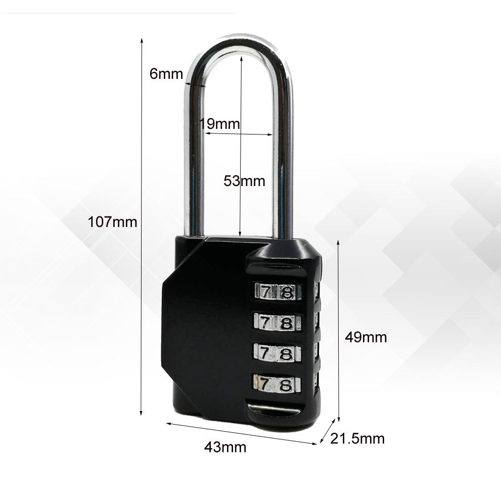 Ổ khóa số móc dài 4 số 40mm RLC603NL dễ đổi mật mã, tiện lợi dễ sử dụng cho nhiều vị trí khác nhau