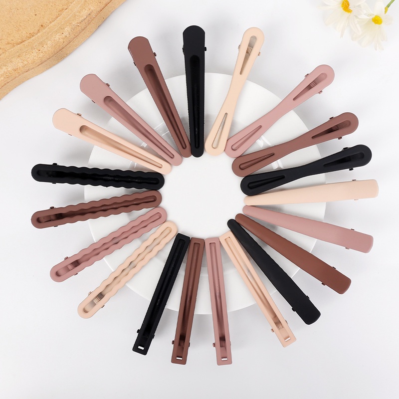 Set 4 Kẹp Tóc Mỏ Vịt Bằng Hợp Kim Màu Trà Sữa Phong Cách Hàn Quốc Cổ Điển Thời Trang Dành Cho Nữ