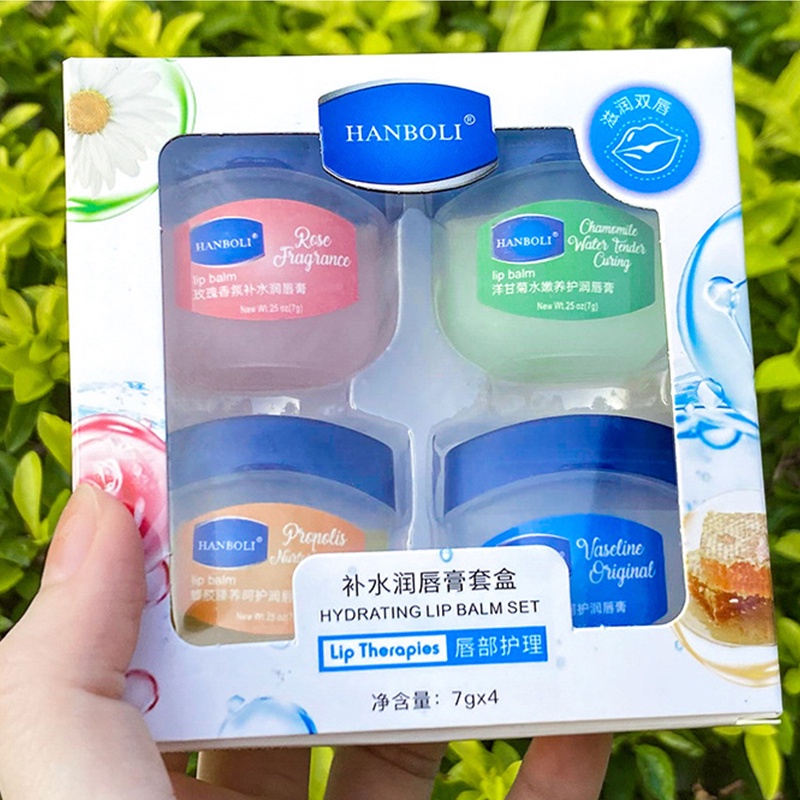 Bộ 4 Mặt Nạ Môi HANBOLI Dưỡng Ẩm Chống Nứt Nẻ Chăm Sóc Môi
