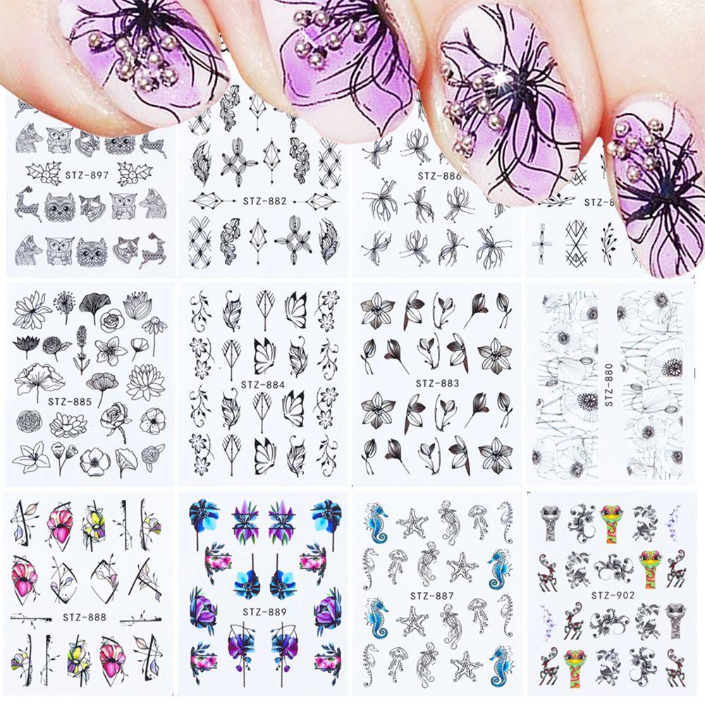 Miếng Dán Trang Trí Móng Tay Hình Hoa Sen Xinh Xắn