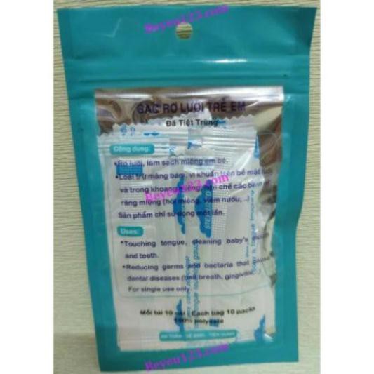 Hộp gạc vải rơ lưỡi Kidshealth 250 cái