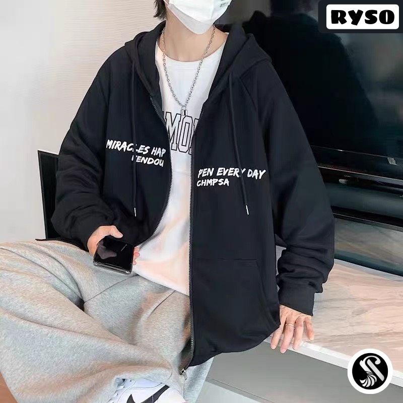 Áo khoác nỉ form rộng có khóa kéo unisex cao cấp chất nỉ bông dày dặn mặc cặp nam nữ phù hợp