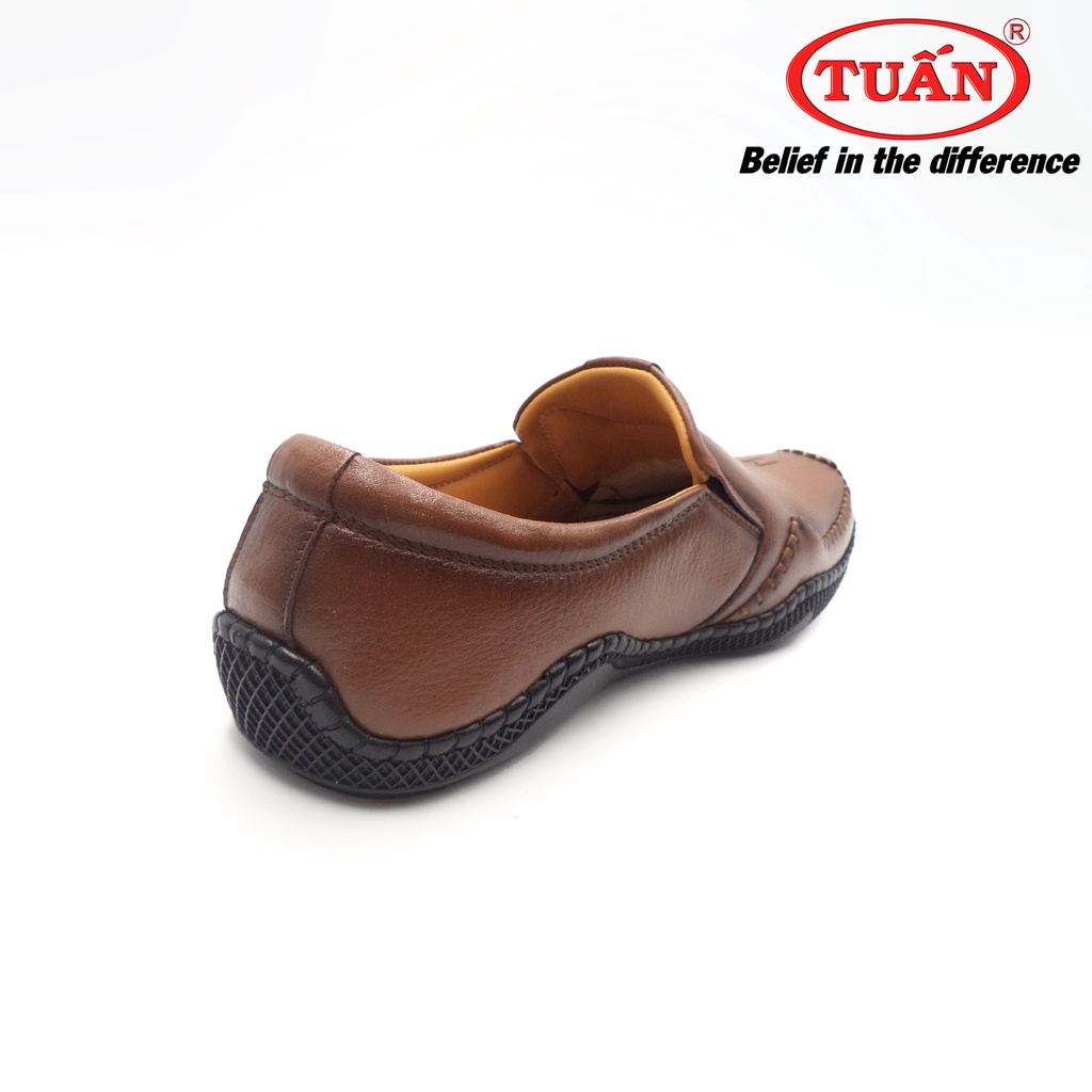 Giày da nam giày mọi nam quai da bò nhập khẩu đế cao su thương hiệu Tuấn GXHU-338