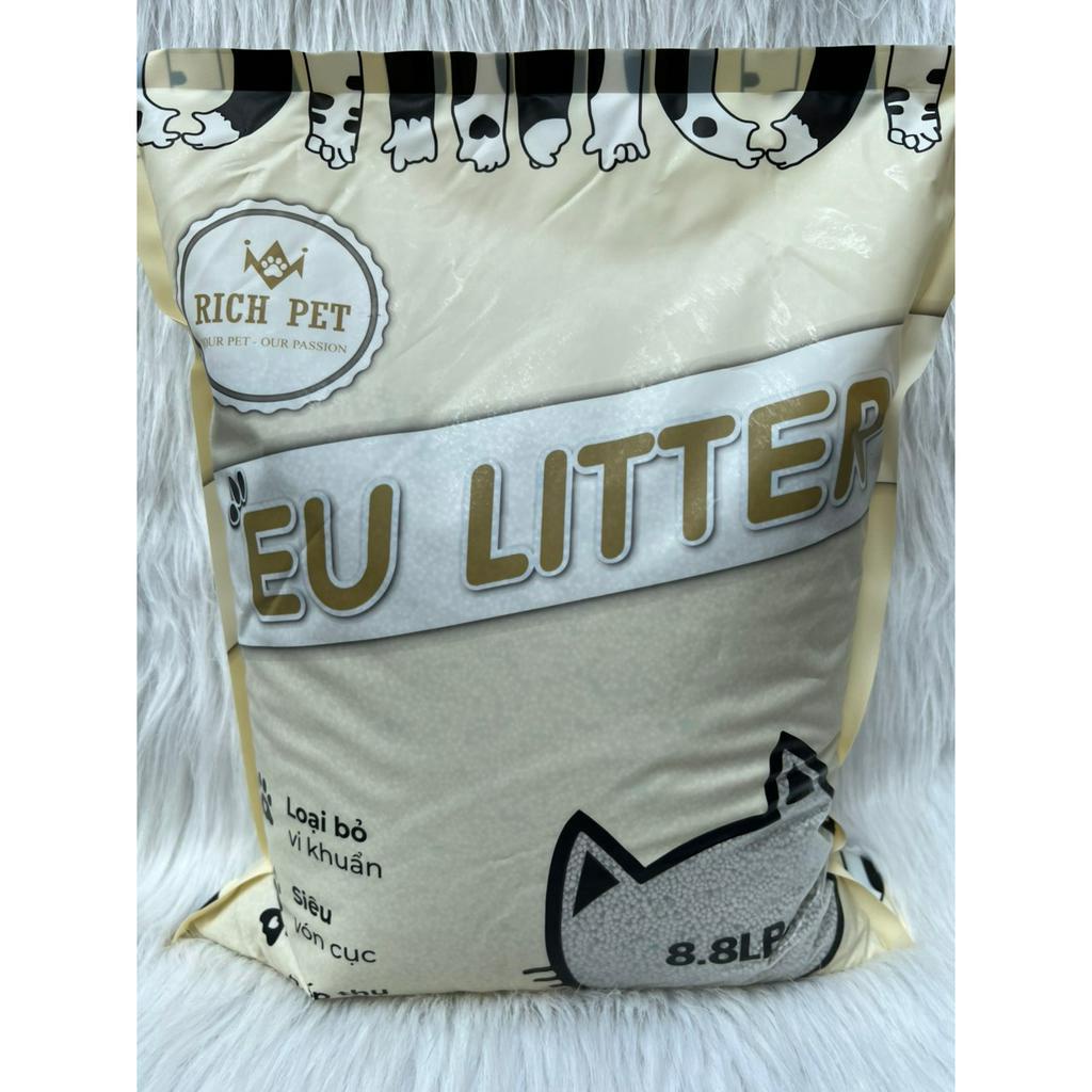 Cát EU Litter 8.8L, Cát vệ sinh cho mèo Eu Litter vón cục khử mùi