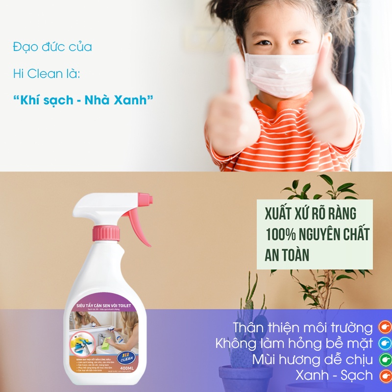 Combo Khử Mùi Phòng Ngủ và Tẩy Cặn Canxi Hiclean, Nhập Khẩu Hàn Quốc - Hiệu quả tức thì