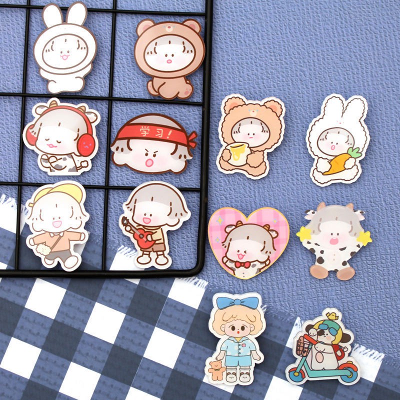 Sticker cài, phụ kiện balo túi, mũ, nón hình chú nhóc siêu siêu cute