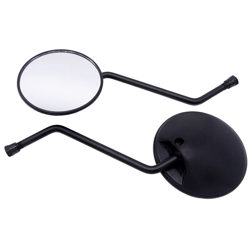 Xe Máy CNC Chrome Đen Tròn Gương Chiếu Hậu Bên Tay Cầm Thanh Cuối Gương 10 Mm Cho Xe Honda Suzuki Yamaha Kawasaki