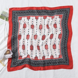 Khăn turban vuông phối viền nhiều màu size 70x70cm - Mã 7056 Lemon