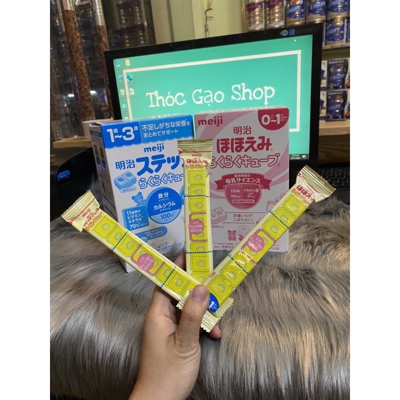 Sữa bột Meiji thanh nội địa Nhật đủ số 0(0-1y) số 1(1-3y)