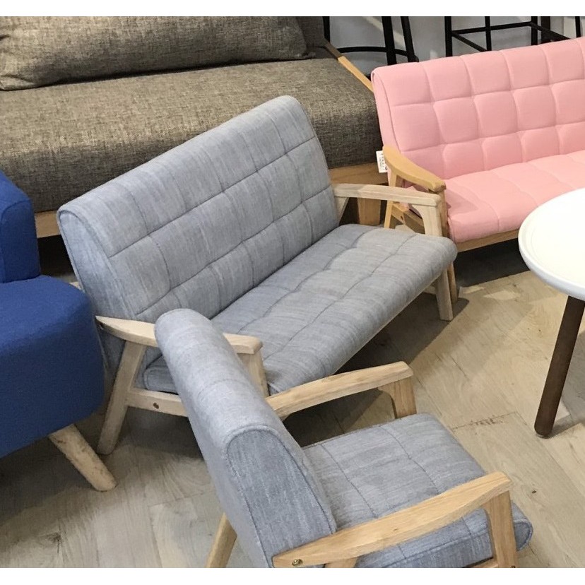 Ghế sofa tay gỗ trẻ em 8010-2P Ghế đôi 88*56 *25cm | BigBuy360 - bigbuy360.vn