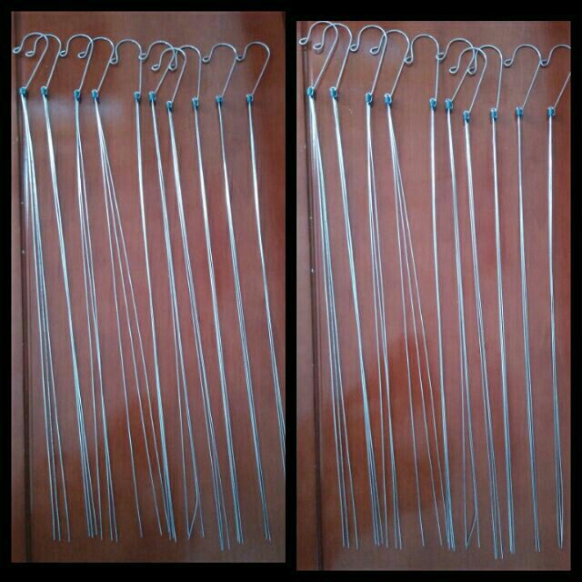 10 móc kẽm 3 đầu treo chậu cây dài 70cm