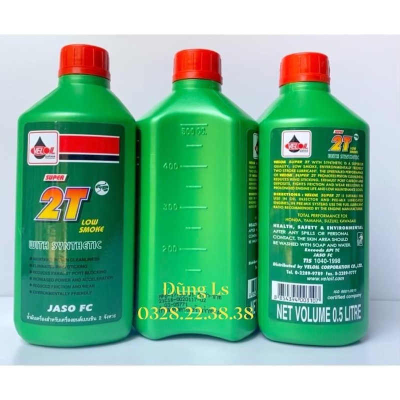 Nhớt 2 Thì siêu thơm VELOIL chính hãng cao cấp, nhớt xe 2 thì xipo nova yaz kawa , nhớt thái 2T