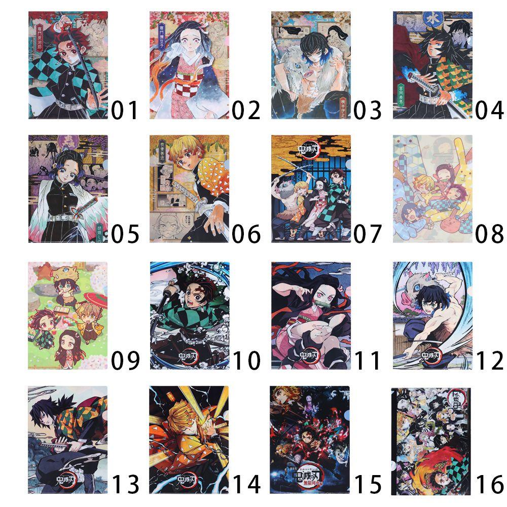 PISTA Bìa Nhựa PVC Họa Tiết Hoạt Hình Anime Demon Slayer Độc Đáo