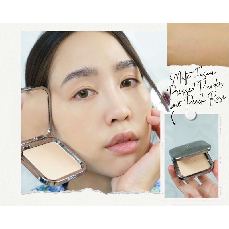 Phấn phủ Kiko -  Matte Fusion Pressed Powder - bám hoàn hảo - lâu trôi - Kiko Milano - Italia
