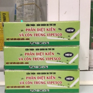 Phấn diệt kiến và côn trùng VIPESCO ( hộp 2 viên dùng để vẻ)