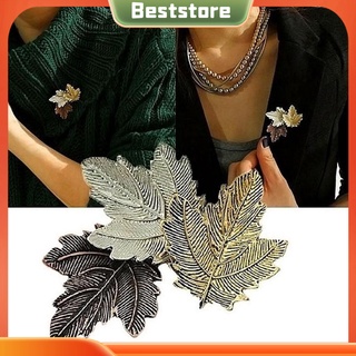 <BSTO> Ghim cài áo kiểu dáng chiếc lá phong cách vintage