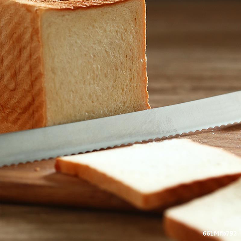 Dao Cắt Bánh Mì Răng Cưa Cắt Sanwich Dụng Cụ Làm Bánh Kem Sinh Nhật Cán Gỗ Lưỡi Thép Không Gỉ 12 Inch - DAOCATBANH12