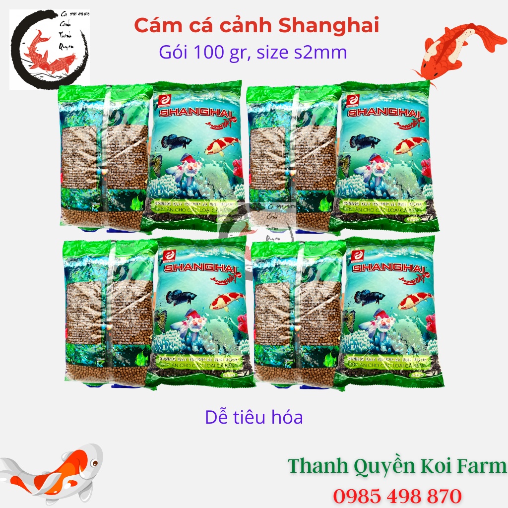 Cám cá cảnh thức ăn cho cá cảnh Shanghai hàng chất lượng cao gói 100g