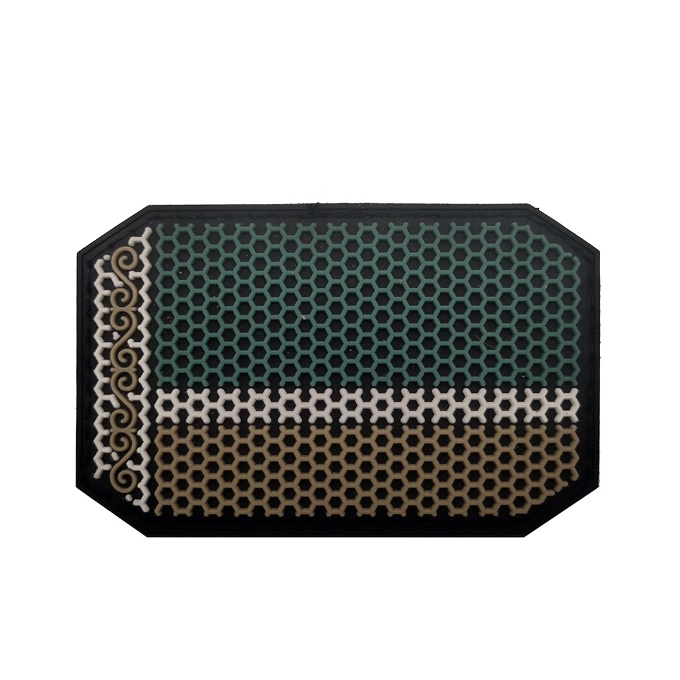 Patch PVC huy hiệu Chechnya dán quần áo_ba lô_túi xách