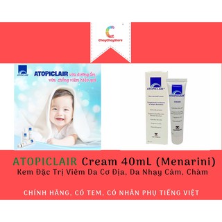 Hsd 2022 - atopiclair cream 40ml - kem đặc trị viêm da cơ địa, da nhạy cảm