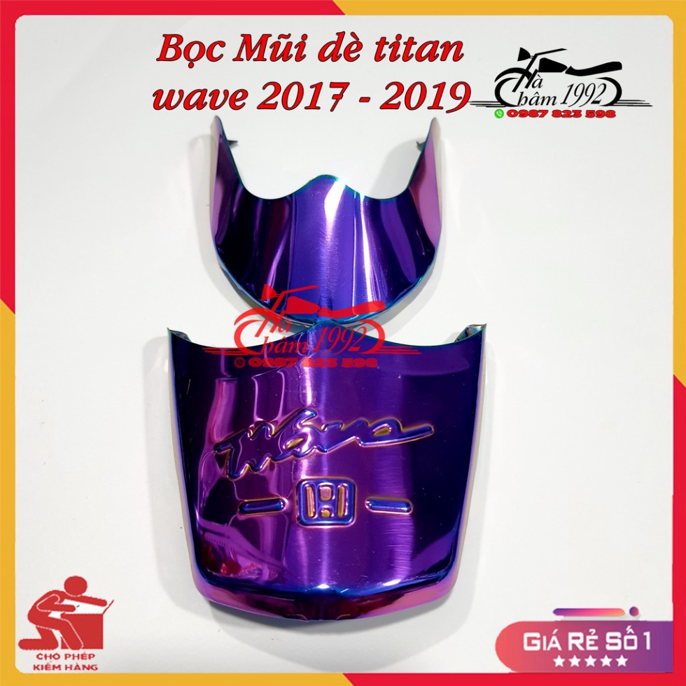 Ốp Mũi Dè Trước Sau Wave Alpha 2017-2019, Bịt mõm dè xe máy trước sau Wave Alpha 2017-2019, Bọc mũi dè xe máy Xe Wave A