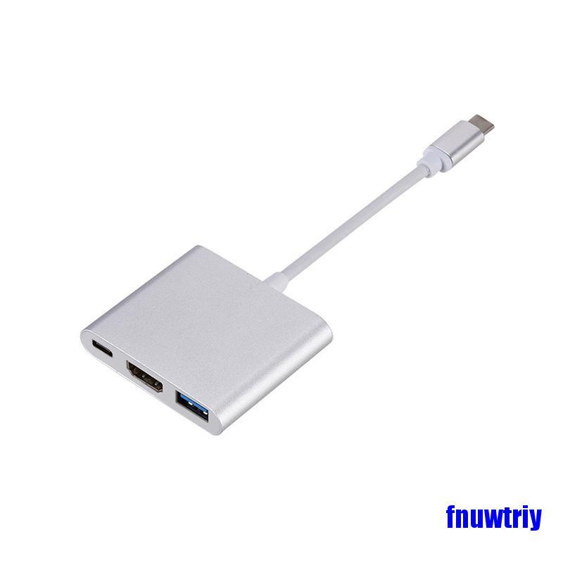 Bộ Chuyển Đổi Hub Usb Type C Sang Usb-C 4k Hdmi Usb 3 Trong 1 Cho Pc Laptop