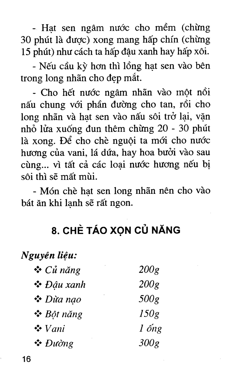 Sách Các Món Chè Và Bánh Truyền Thống (Tái Bản)