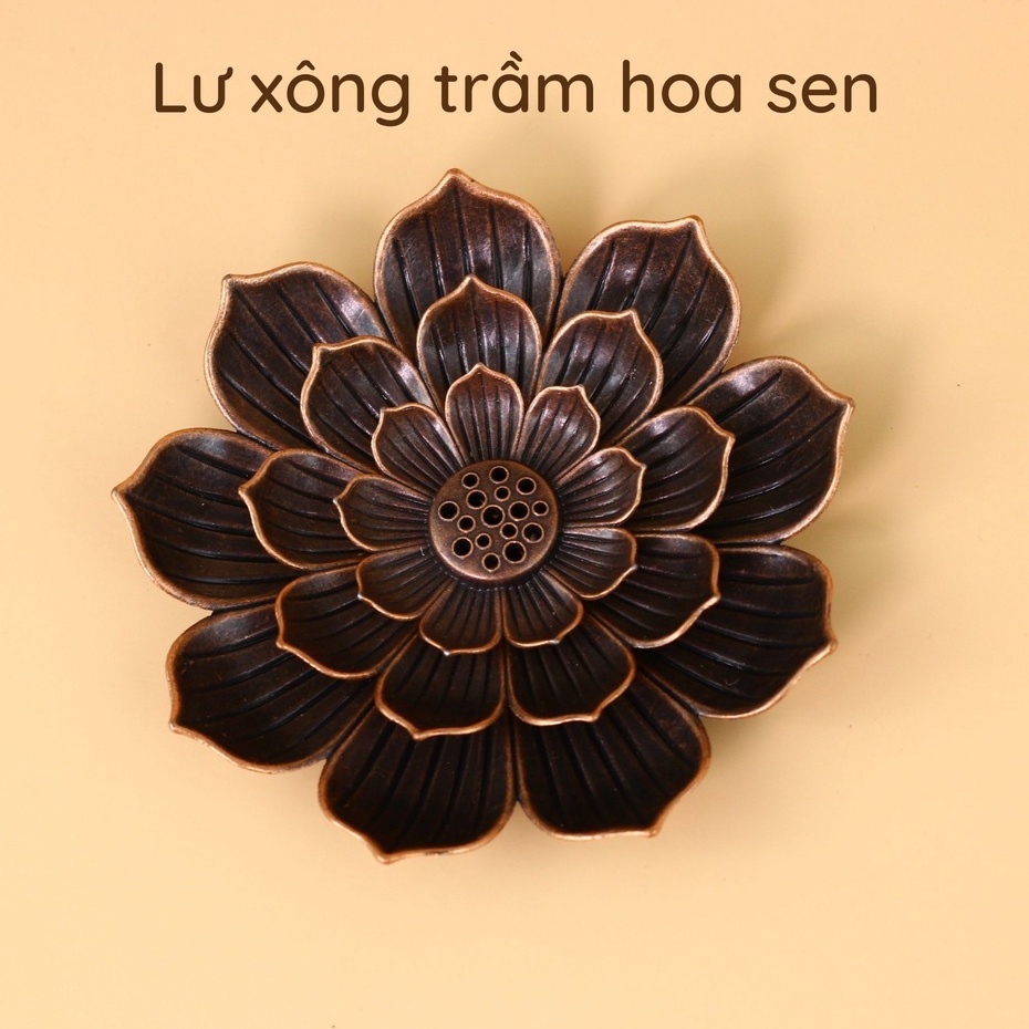 Lư xông trầm hương - Lư đốt trầm hình cánh hoa sen - Trong Nhà