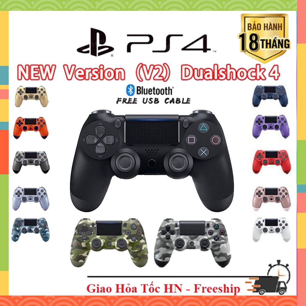 dualshock 4 Tay cầm chơi game kết nối bluetooth hỗ trợ Điện thoại / PC / Laptop / Smart Phone